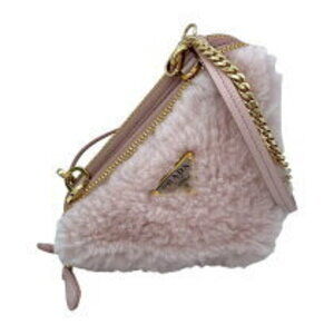 Prada Triangle Re Shoulder Bag Pink Saffiano